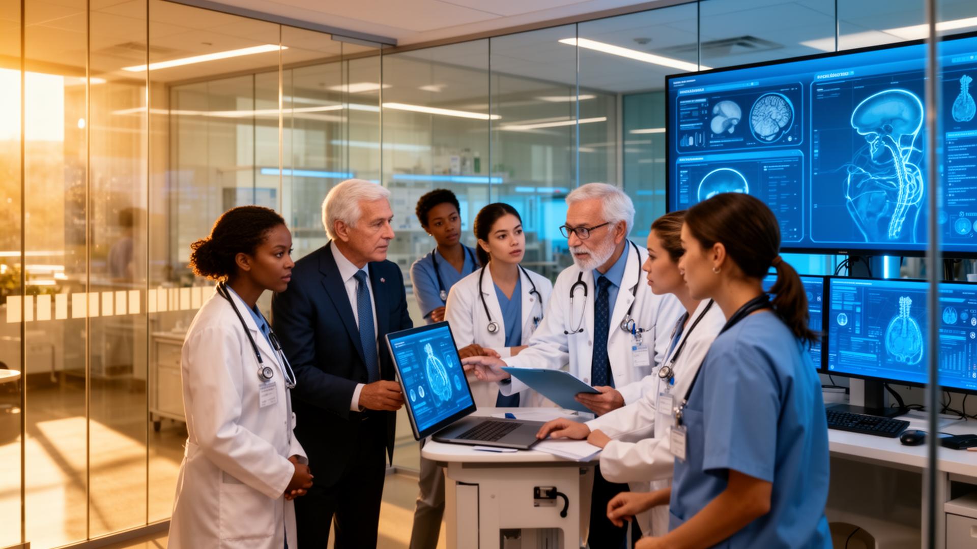 Healthcare professionals collaborating